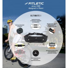 Беговая сумка на пояс Ultimate I (черный/синяя молния)