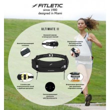 Беговая сумка на пояс Ultimate II (черный/розовая молния)