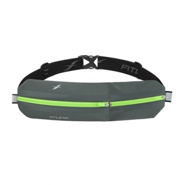 Беговая сумка на пояс Fitletic Bolt, серый/зеленый