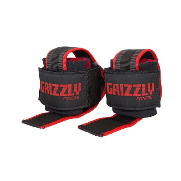 Ремни для тяги Grizzly Super Grip Deluxe 8649-32 (пара, неопрен, черный/красный)