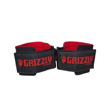 Ремни для запястья Grizzly Fitness 8668-04 (пара, черный/красный)