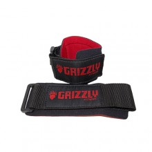 Ремни для запястья Grizzly Fitness 8668-04 (пара, черный/красный)