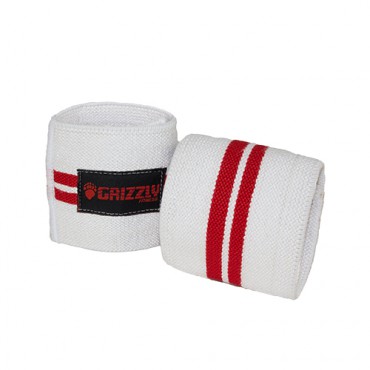 Ремни для запястья Grizzly Fitness 8663-09 (пара, хлопок, белый)