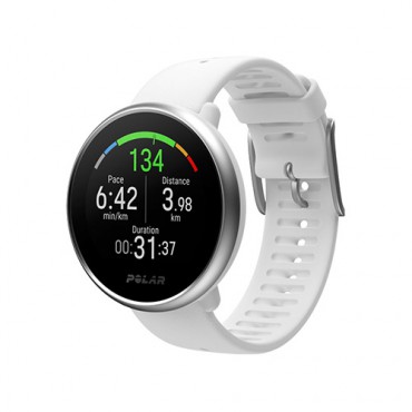 Часы с пульсометром на запястье и встроенным датчиком GPS Polar Ignite White