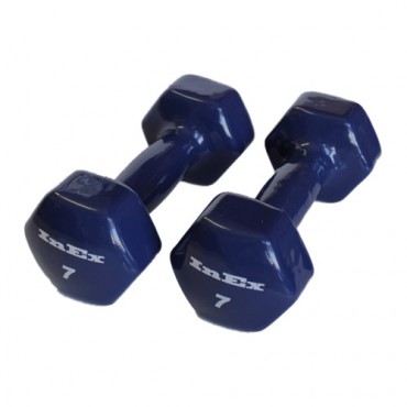 Гантели аэробные в виниловой оболочке INEX IN/IVD-7, вес: 3,15 кг