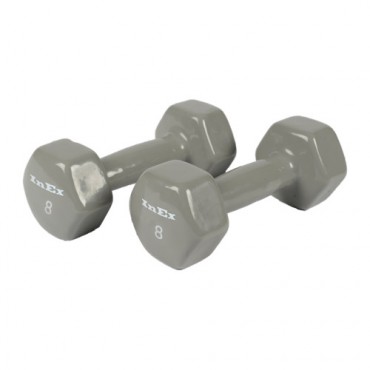 Гантели аэробные в виниловой оболочке INEX IN/IVD-8, вес: 3,6 кг