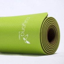 Коврик для йоги AIREX Yoga Calyana Advanced mat Lime green - Hazel, цвет: лайм-орех