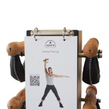 Набор гантелей с подставкой NOHrD Swing Turm, материал: орех, общий вес: 40 кг