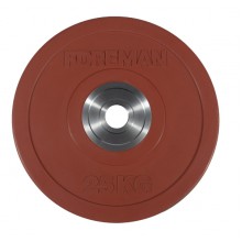 Диск бампированный обрезиненный цветной FOREMAN FM/BM-25KG-RD, вес: 25 кг