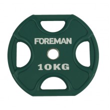 Диск X-Training уретановый цветной FOREMAN FM/UPX-10KG-GN  (10 кг)