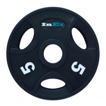 Диск обрезиненный с 3 отверстиями INEX GRP-N, вес: 5 кг