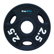 Диск обрезиненный с 3 отверстиями INEX GRP-N, вес: 2.5 кг