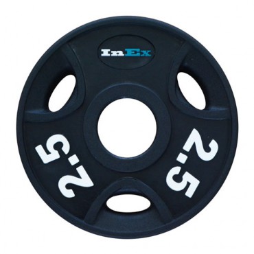 Диск обрезиненный с 3 отверстиями INEX GRP-N, вес: 2.5 кг