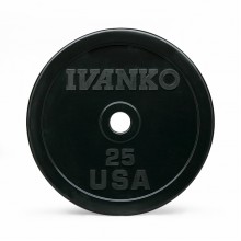 Бампированный обрезиненный диск IVANKO OBP-2,5KG, вес: 2,5 кг